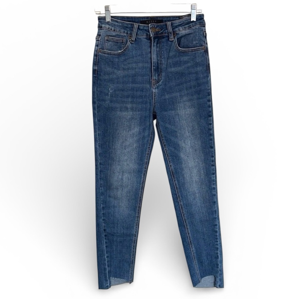 Risen Los Angeles Raw Edge Hem Skinny Ankle Jeans Size 27